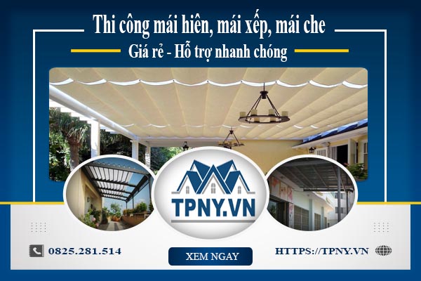 Bảng giá mái hiên, Mái xếp, Mái che tại Hà Đông -【Giảm 20%】