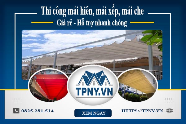 Bảng giá mái hiên, Mái xếp, Mái che tại Mỹ Đức -【Giảm 20%】