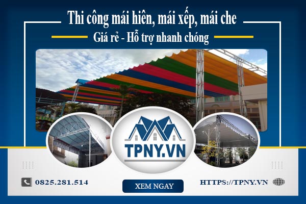 Bảng giá mái hiên, Mái xếp, Mái che tại Từ Liêm -【Giảm 20%】