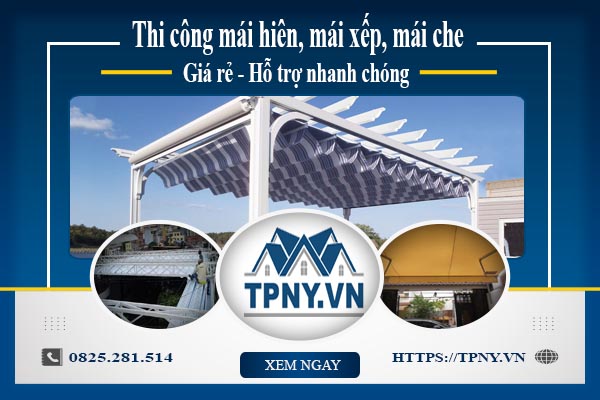 Bảng giá mái hiên, Mái xếp, Mái che tại Ứng Hòa -【Giảm 20%】