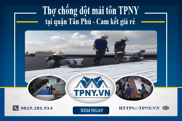 Thợ chống dột mái tôn TPNY tại quận Tân Phú - Cam kết giá rẻ