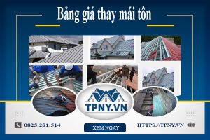 bảng giá thay mái tôn